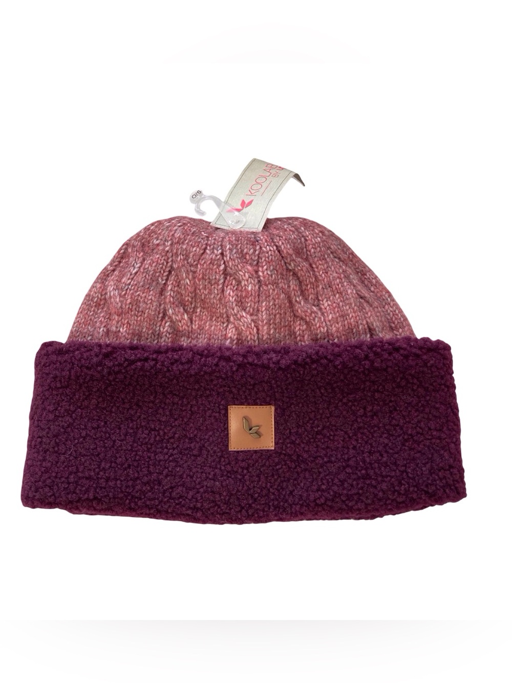 Koolaburra by UGG Cable Knit Sherpa‑Lined Beanie – O/S (New With Tags)